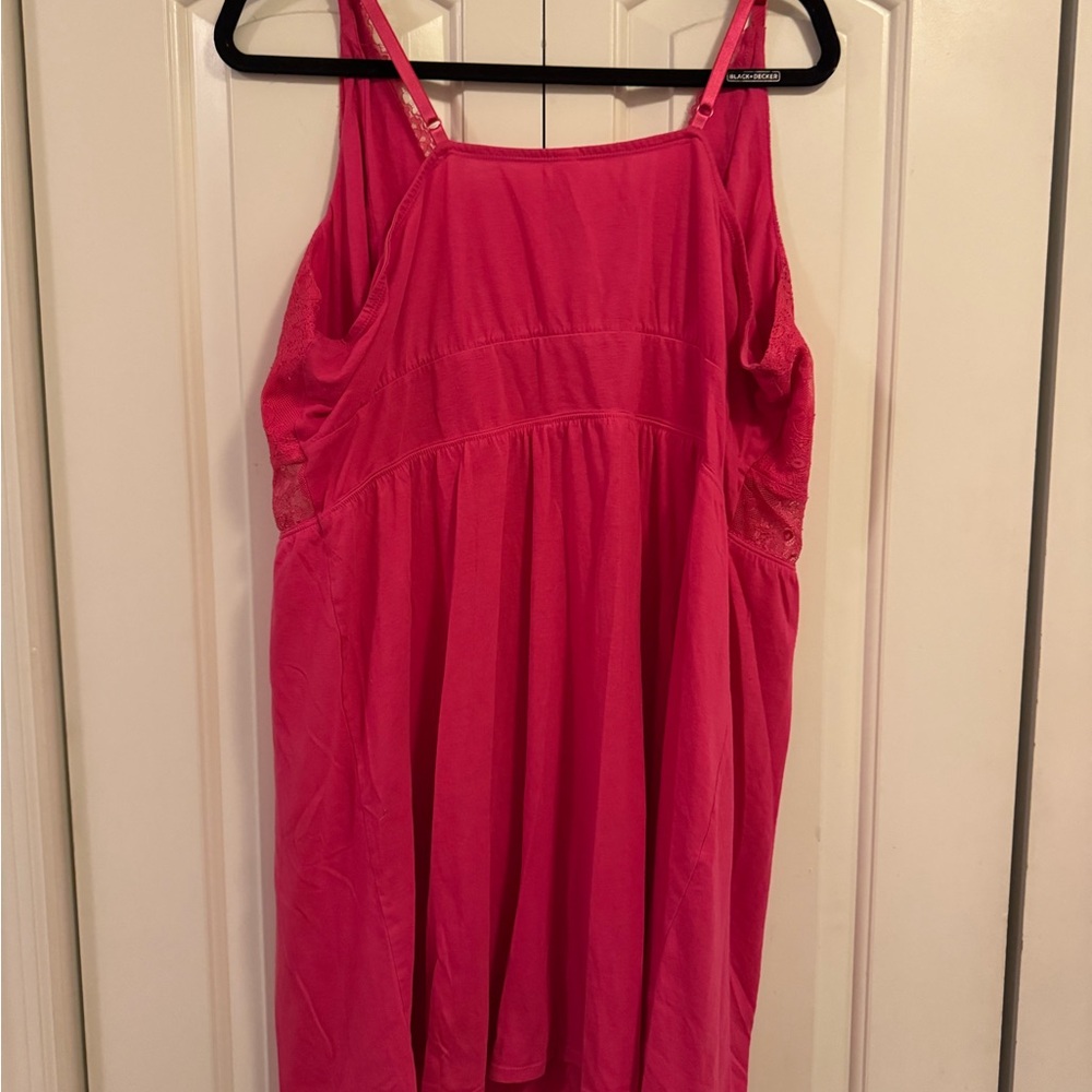 Cacique Vibrant Pink Lace Chemise - Picture 3 of 3